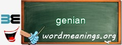 WordMeaning blackboard for genian